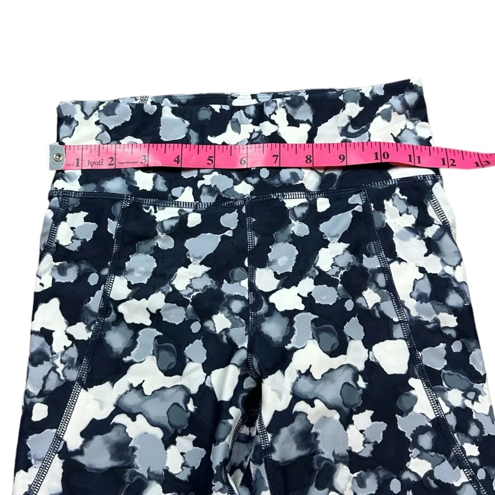 OLD NAVY: Girl’s Elevate Mid-Rise Active Blue Printed Leggings -Size Large